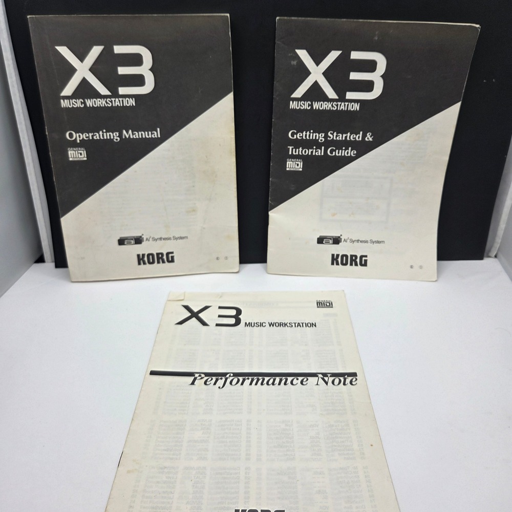 Korg X3 Music Workstation Manuals Operating Guide Tutorial Performance Note 90s